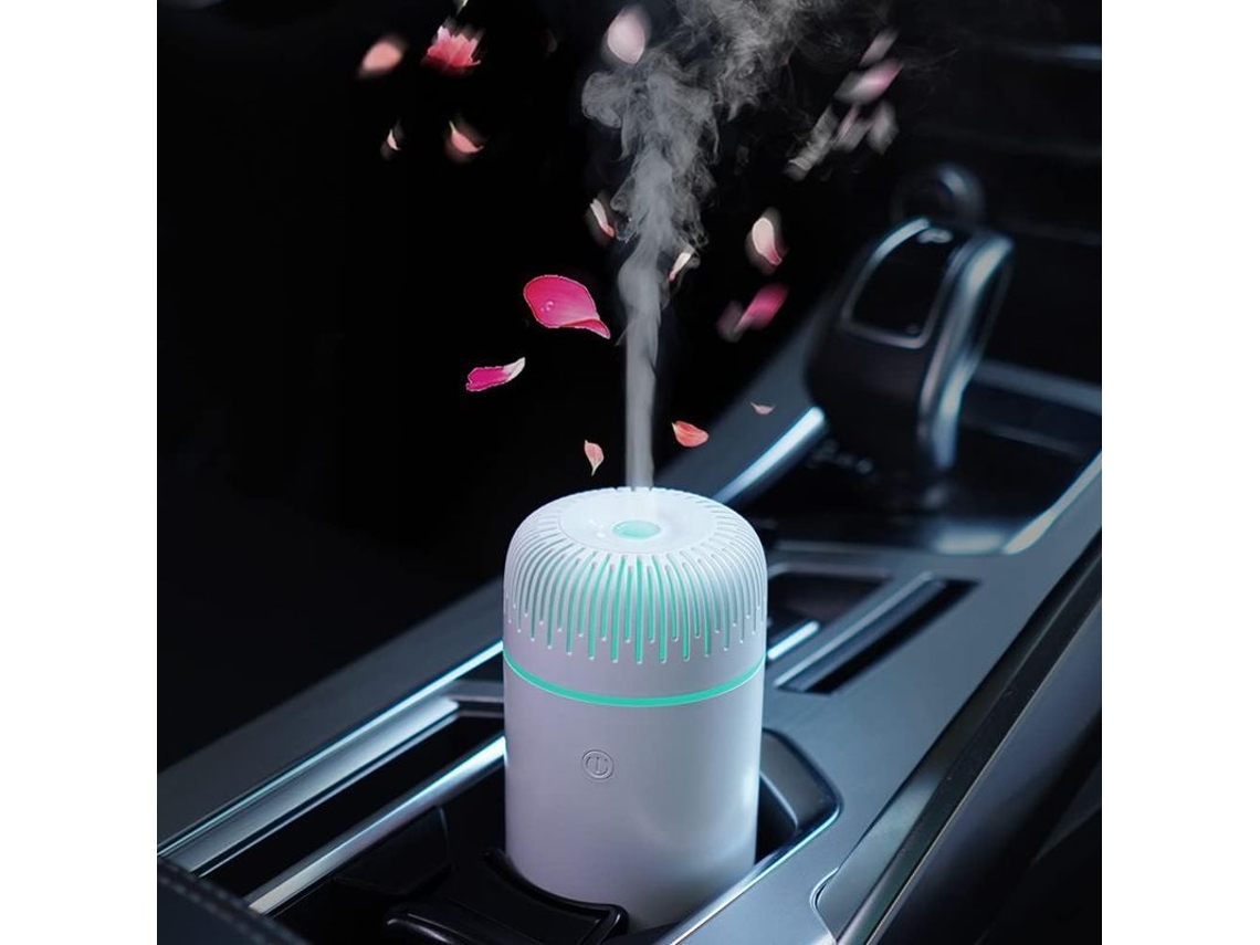 Difusor De Aceites Esenciales Usb Para Coche, Humidificador Portátil Con Luz Led Blanca.