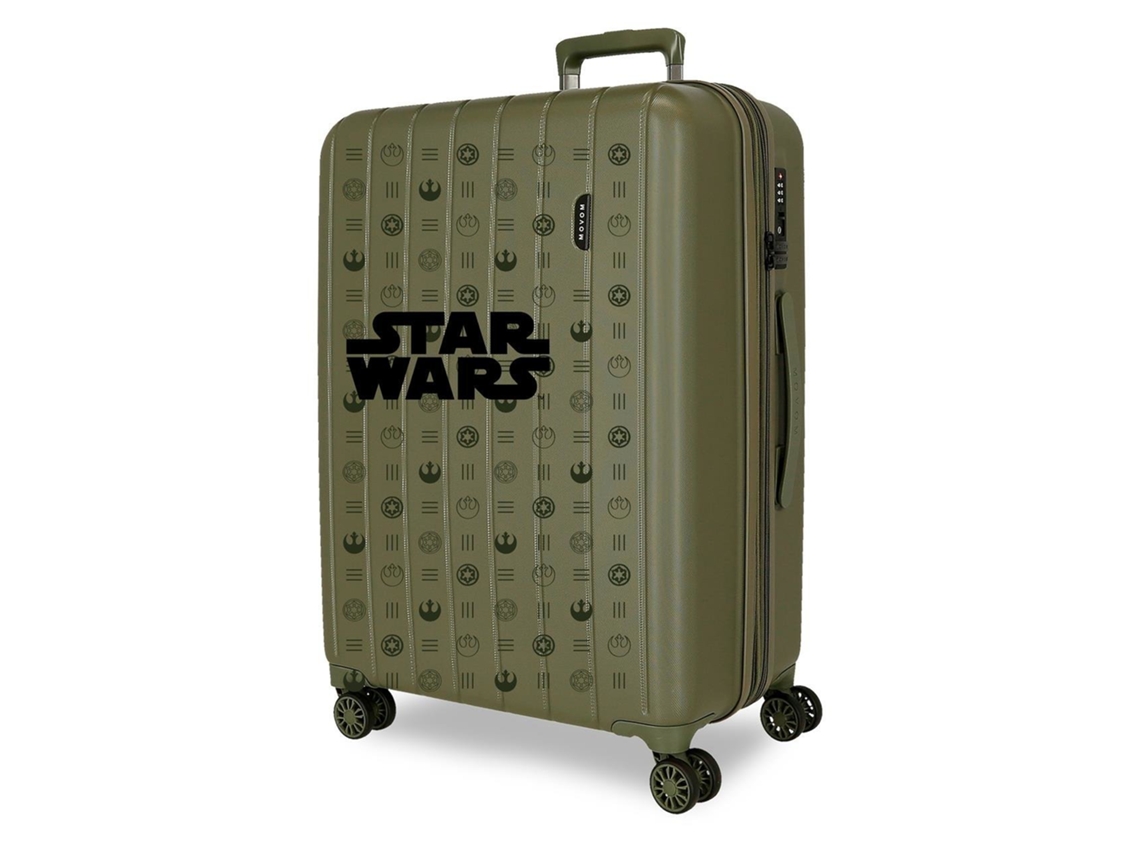 Maleta mediana con logo ABS y capacidad de 84,24 L en color caqui de Star Wars