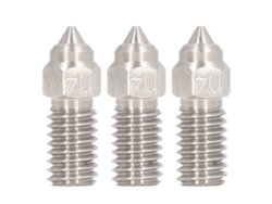 Boquilla para impresora 3D de acero inoxidable de 0,4 mm y alto flujo para Elegoo Neptune 4 y 4pro (3 unidades)