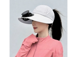 (gris Claro) Sombrero Con Energía Solar Y Ventilador