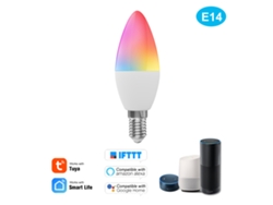2026-bombilla Inteligente Wifi Led Rgb+w+c E14 5w Regulable, Control Por App Smartlife/tuya Y Voz Alexa, 5 Pack