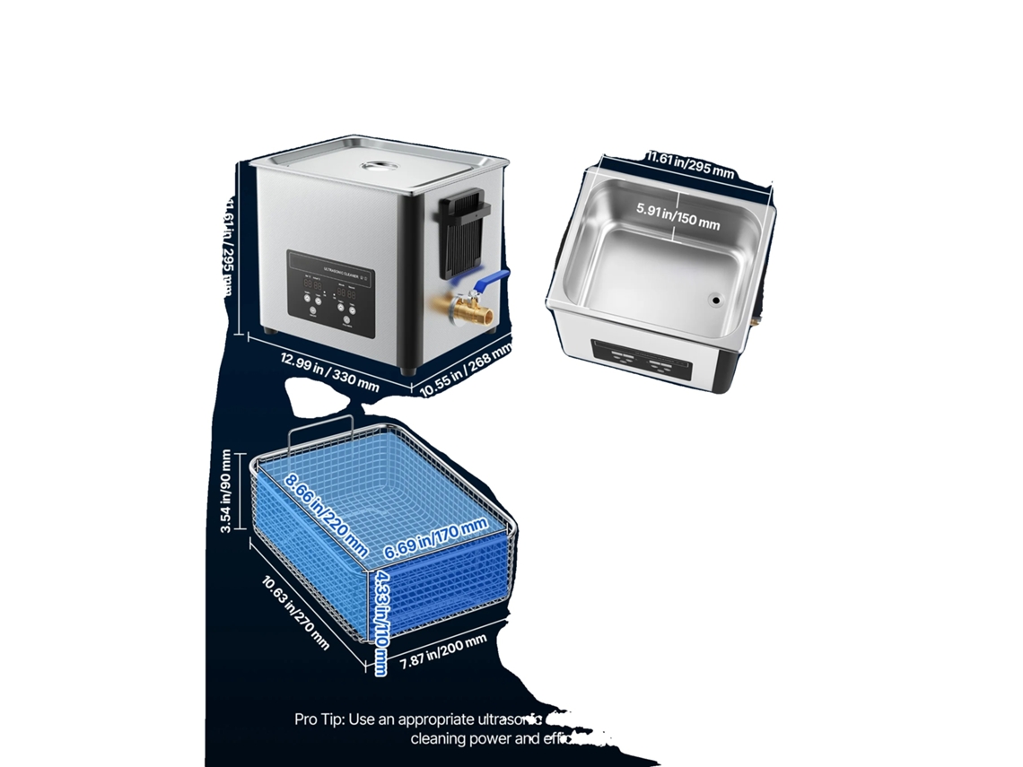Limpieza ultrasónica, acero inoxidable, múltiples opciones de capacidad, 10 L