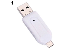 JL Lector de Tarjetas USB OTG Universal Portátil 2 en 1 Lector de Tarjetas Micro USB TF SD para Teléfono PC - JLCYD821CA1971