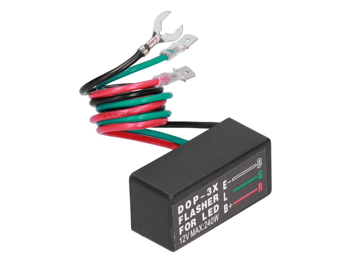 Relé intermitente LED universal DOP-3x 12 V CC 20 A para coche y motocicleta