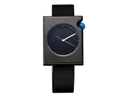Reloj De Pulsera Para Hombre De Acero Analógico Con Correa De Pu Estilo Simple Tomi Negro