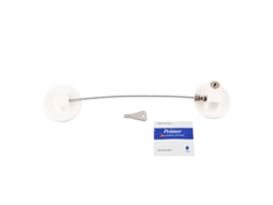 Cerradura para refrigerador con combinación de 3 dígitos, resistente, de metal, para congelador, armario, ventana, para niños, FQ3 blanca, sin marca.