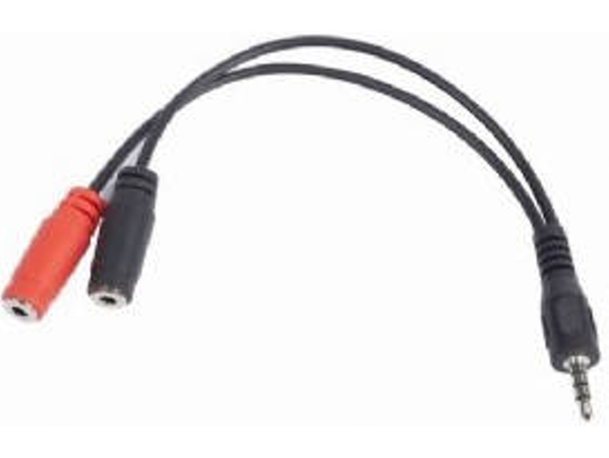 Cable Audio GEMBIRD (Jack 3.5 mm - 0.2 m - Negro)