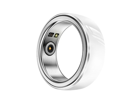 Smart Ring CHRONUS R8, Bluetooth, Múltiples Funciones de Salud, Grabación en Múltiples Modos Deportivos, Compatible con Android e iOS (Blanco, M)