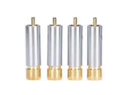 Yncm-4pcs Conector De Áudio Rca De Autoblocagem Com Revestimento De Ouro