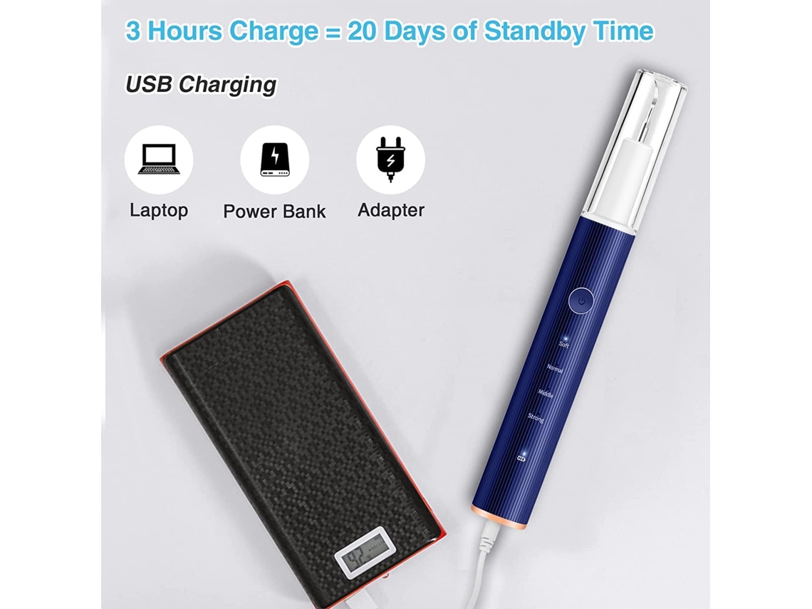 Irrigador Oral Portátil Azul Ipx7 4 Modos 4 Chorro Usb-c Limpieza Restos Alimentos