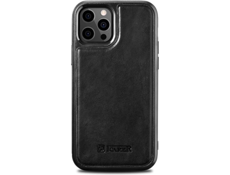 Carcasa Apple ICARER iPhone 12 Pro Max Leather 28 Negro