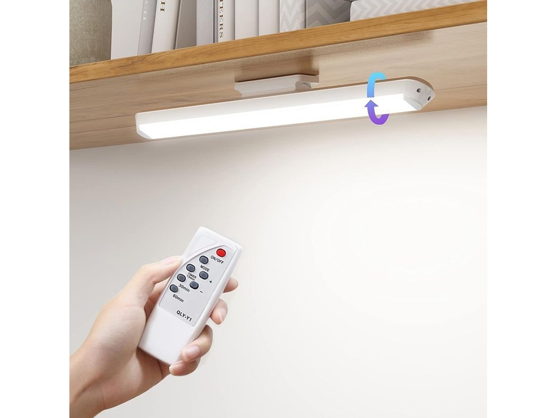 Lámpara Led Ajustable De 34 Cm Para Armarios Con Mando A Distancia, Táctil Y Recargable.