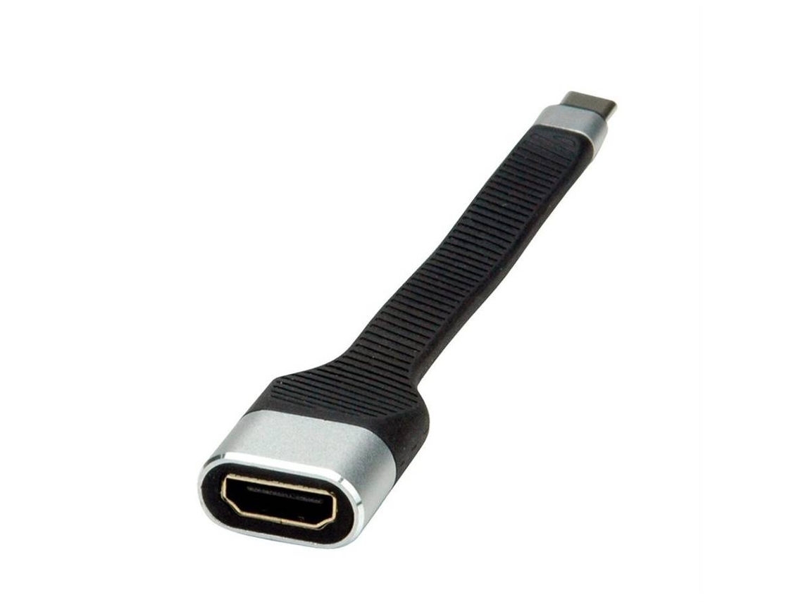 Cable ROLINE (USB-C y HDMI - 0.13m - Negro)