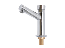 Grifo monomando para lavabo de baño con ángulo retardado