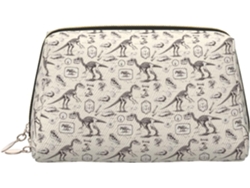 Neceser vintage con estampado de calavera de dinosaurio (sin marca)
