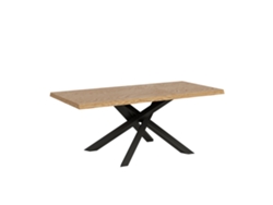 Mesa extensible Versalux 90x200/250 cm Roble Pelado Patas Antracita Itamoby