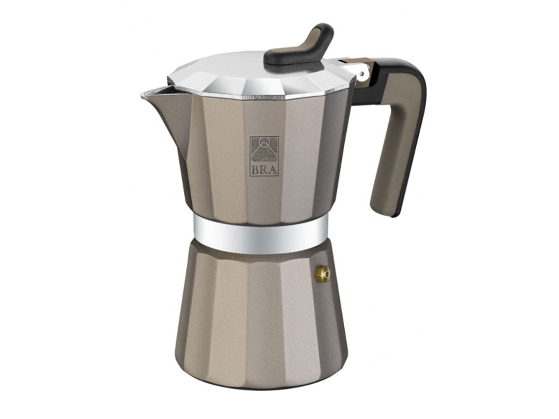 Cafetera BRA Titanium Aluminio 3T Vitro