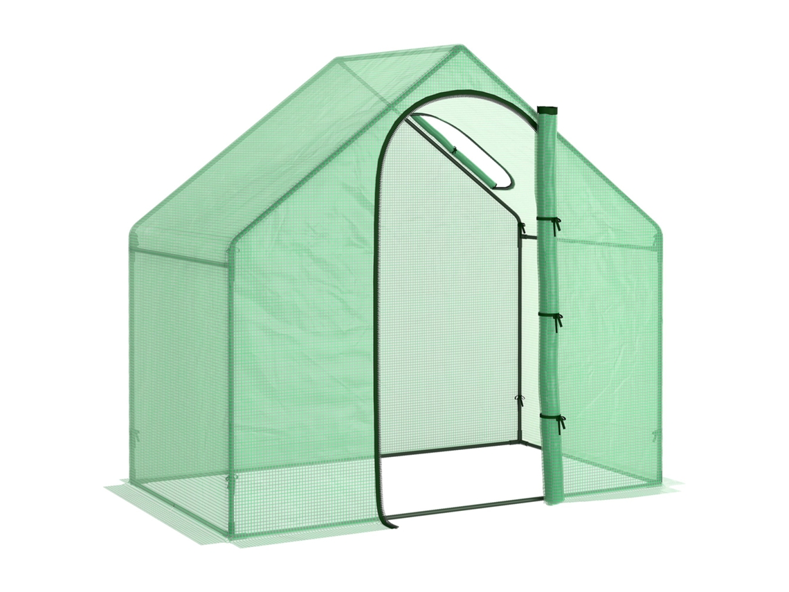Invernadero Para Tomates (de Lona) De 180x100x168 Cm, Con Ventana Y Puerta De Pvc.