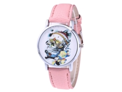 Reloj De Pulsera Analógico De Cuarzo Con Dial Redondo Para Mujer (rosa)