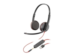 Auriculares con cancelación activa de ruido Nfc, estéreo, circumaurales, superiores, HP Poly Blackwire C3225