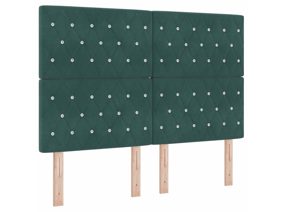 Cabecero Verde Oscuro MAISON EXCLUSIVE en Piel Sintética (144 cm)