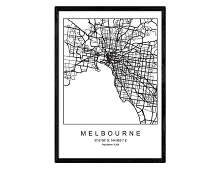 Lámina NACNIC Mapa Melbourne (A3)