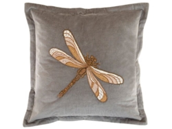 Cuscino Ricamato Voyage Maison Aria Terciopelo Gris