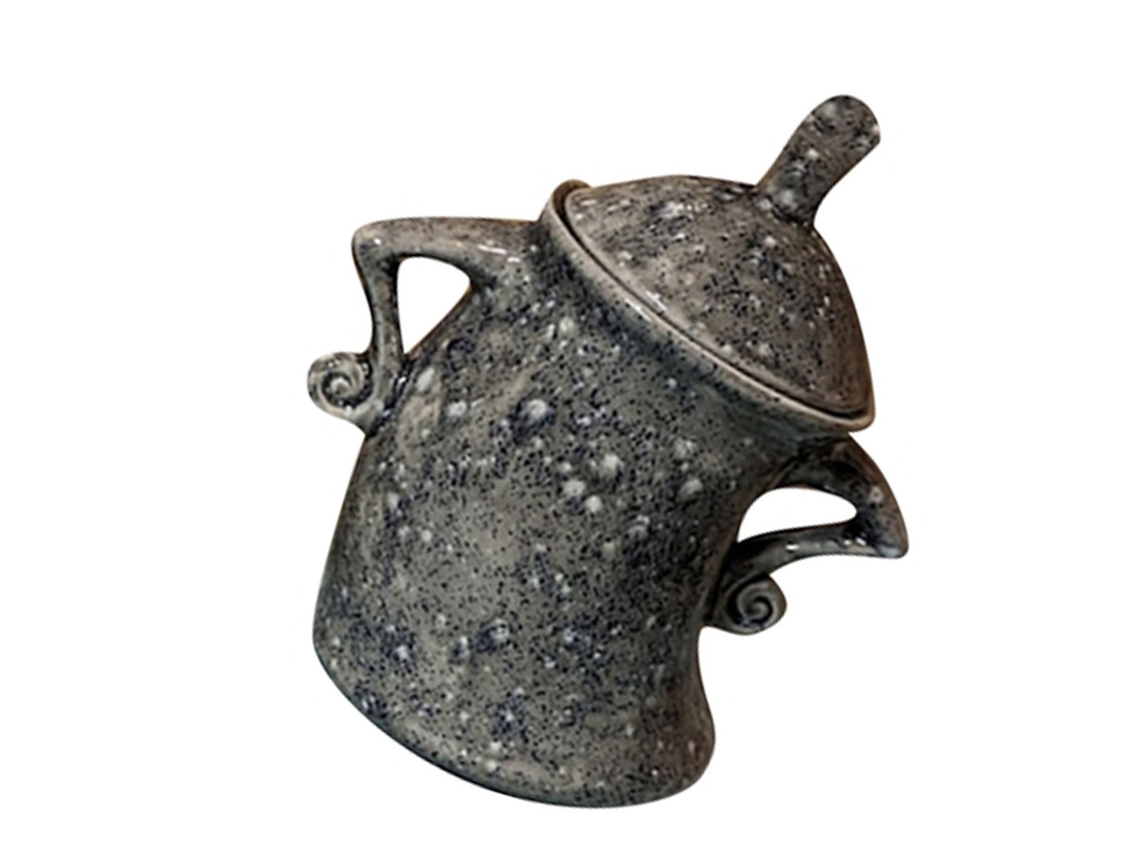 Tarro de cocina de resina sintética gris para condimentos y aderezos