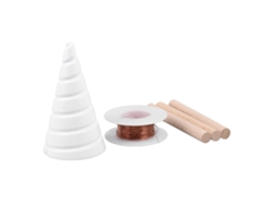 Kit De Jardinería Y Electrocultivo Con Alambre De Cobre, Estacas Y Plantilla De Bobina De Fibonacci.