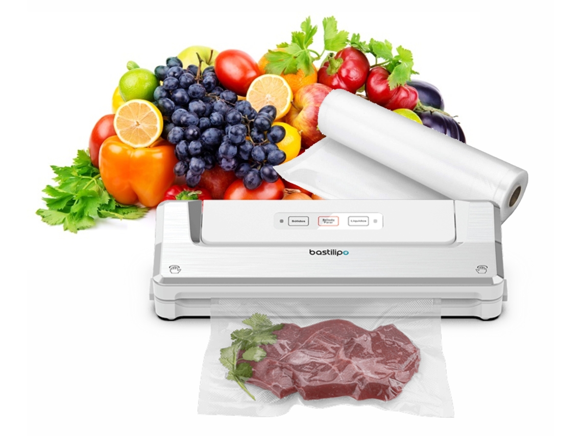 BASTILIPO - Envasadora de vacío, 50 KPa, 140W, color blanca/plata, EV50-B