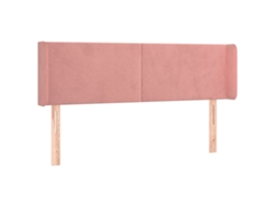 Cabecero de cama de terciopelo con solapas 147x16x78/88 cm Rosa MAISON EXCLUSIVE