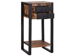 Mesa auxiliar con cajón, multicolor, madera maciza reforzada, MAISON EXCLUSIVE