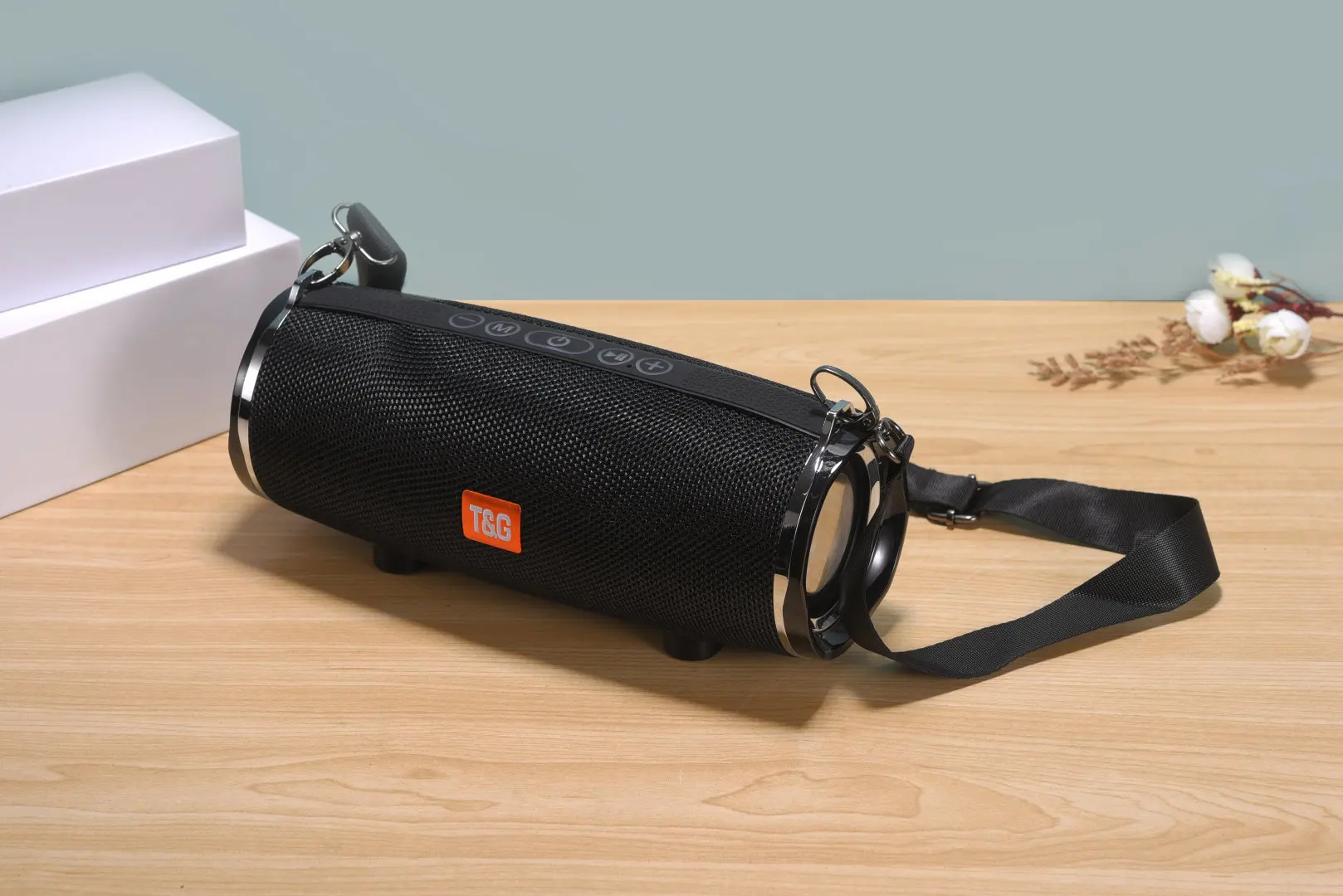 Altavoz Bluetooth Impermeable (negro) Con Doble Diafragma, Ranura Para Tarjeta Tf Y Función De Manos Libres.