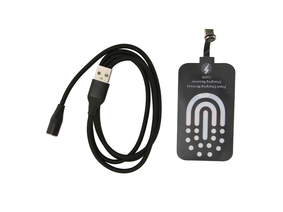 Adaptador Receptor De Carga Inalámbrica 120w Súper Rápida Módulo Magnético Usb C 5w