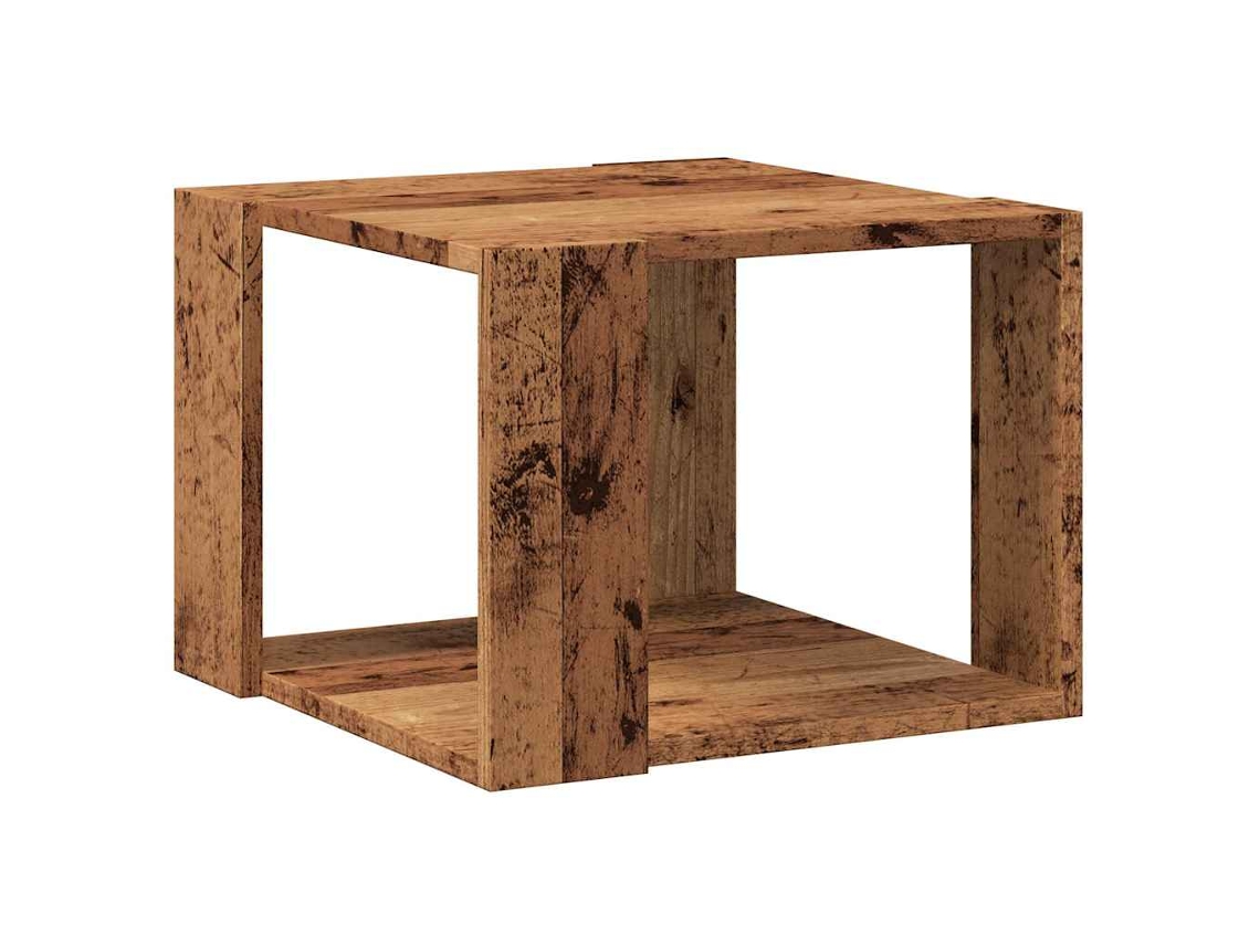 Maison Exclusive - Mesa De Centro De Madera Contrachapada Envejecida 40x40x30 Cm