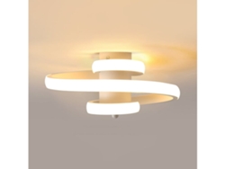 Lámpara De Techo Led Inteligente Moderna, 24w, Diseño En Espiral, Blanca, Decoración Para Videojuegos