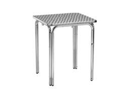 Mesa Cuadrada Exterior 60x60 Gris Inox Raya Garbar