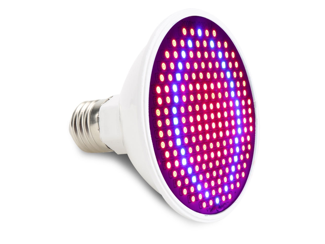 Lámpara Led De Cultivo / Lámpara Para Plantas / Iluminación De Cultivo – Bombilla E27 De 20 W Con 200 Led – Espectro Completo