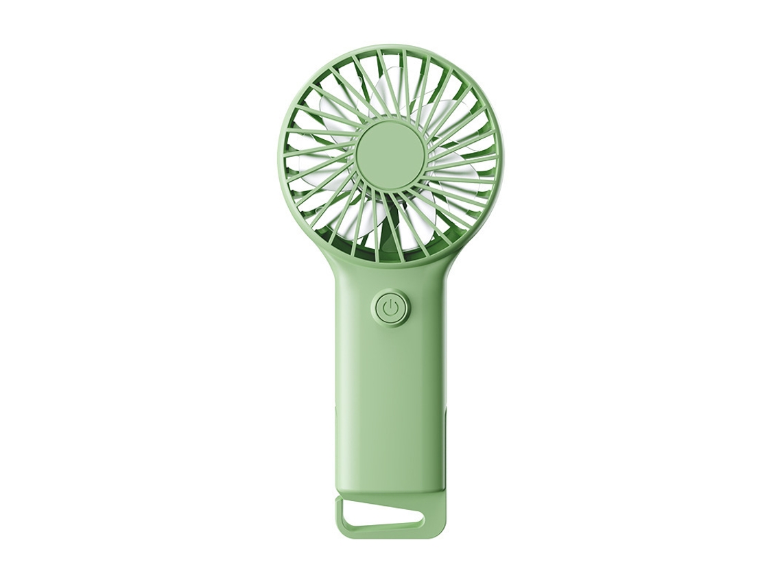 Ventilador de bolsillo Yuysan Mini USB, recargable, portátil, de escritorio, eléctrico, con gancho F22, 500 mAh, color verde