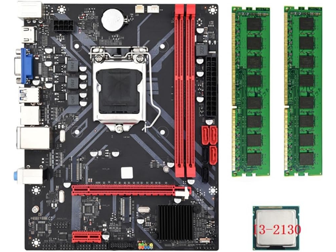 Placa Base De Escritorio B85m Vhl + Procesador I3-2130, 2x Ddr3 1600 Mhz, 8 Gb De Ram Lga