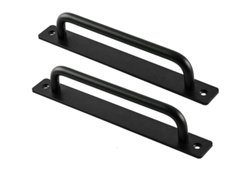Manejos De Puerta Fijos De Aluminio Espacial Para Armarios Balcón Deslizantes 192mm Negro