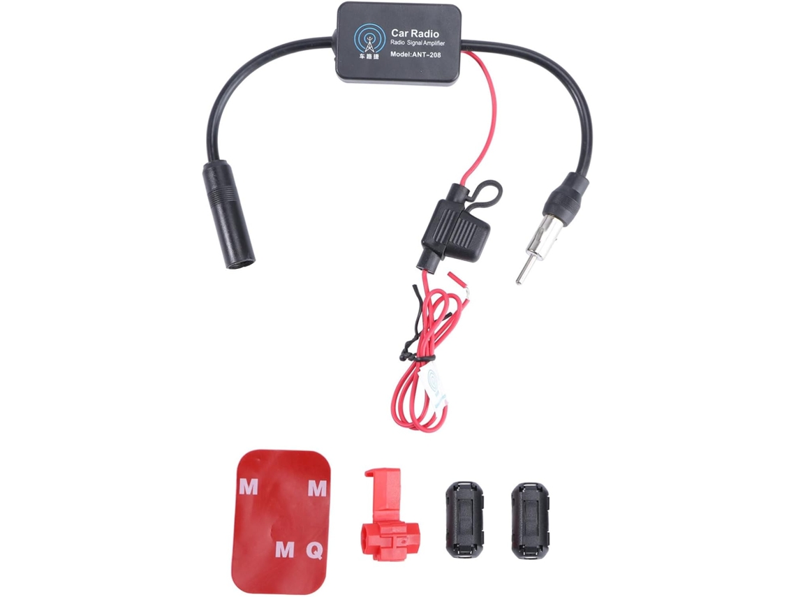 Amplificador de señal de antena FM para coche, mejora la recepción. Jortmrd