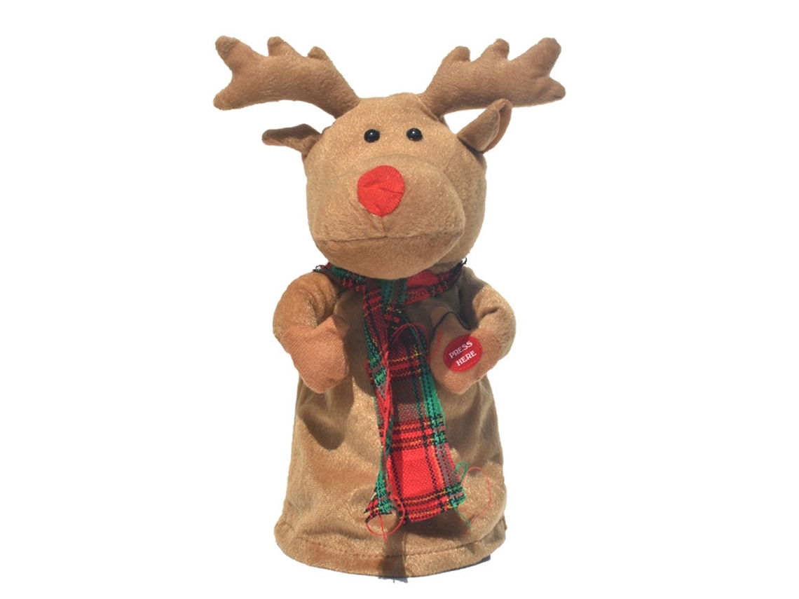 Peluche Eléctrico Bailarín, Un Divertido Reno Navideño Que Canta Y Gira, Decoración Navideña, Educativo, Lúdico Y Ergonómico.