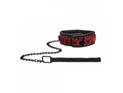 ¡ay! - ¡ay! - Collar Y Correa Rojos De Lujo - Vinilo Fino - Estampado Cruzado - Ajustable