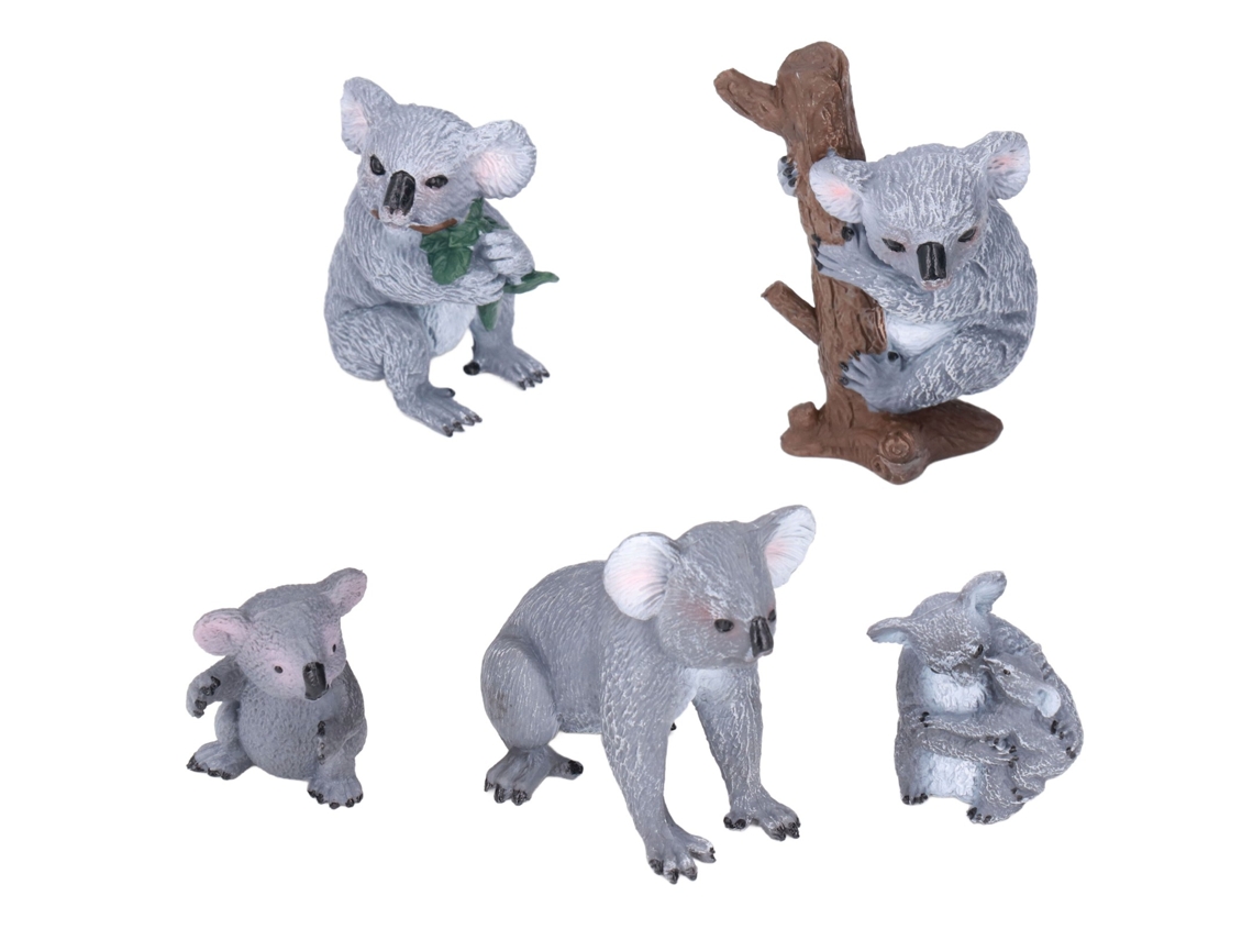 Juego De 5 Figuras De Una Adorable Familia De Koalas, Juguete De Regalo Para Niños Y Decoración.