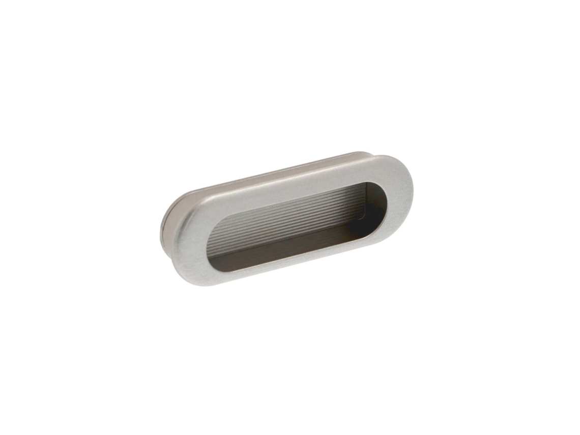 Tirador empotrable Aleación de zinc. Estilo clásico. Distancia entre ejes 75. Barniz níquel satinado HARDWAREXCHANGE