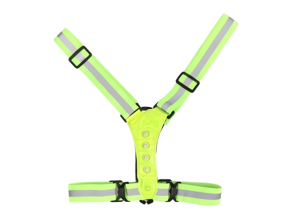 Colete Refletivo Led Com Visibilidade Alta Respirável À Prova D'água Recarregável Via Usb Para Corrida Ciclismo Esportes Ao Ar Livre
