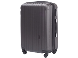 Maleta, material ABS duradero, capacidad expandible, gris, 600 mm (24 pulgadas)