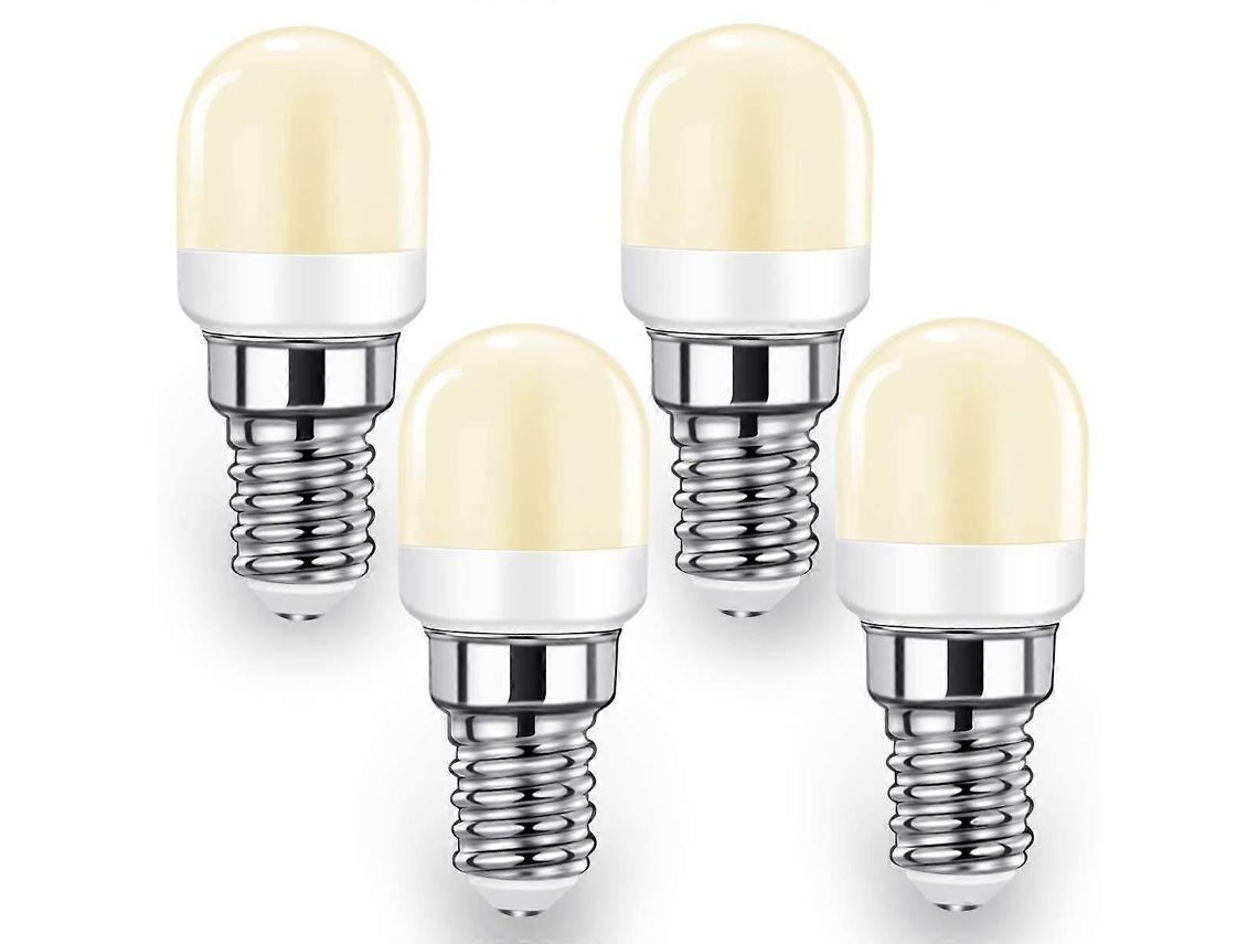 Rebe-bombilla Led E14 Para Nevera 2w (equivalente 20w-25w) 140lm Blanco Cálido 3000k Paquete De 4