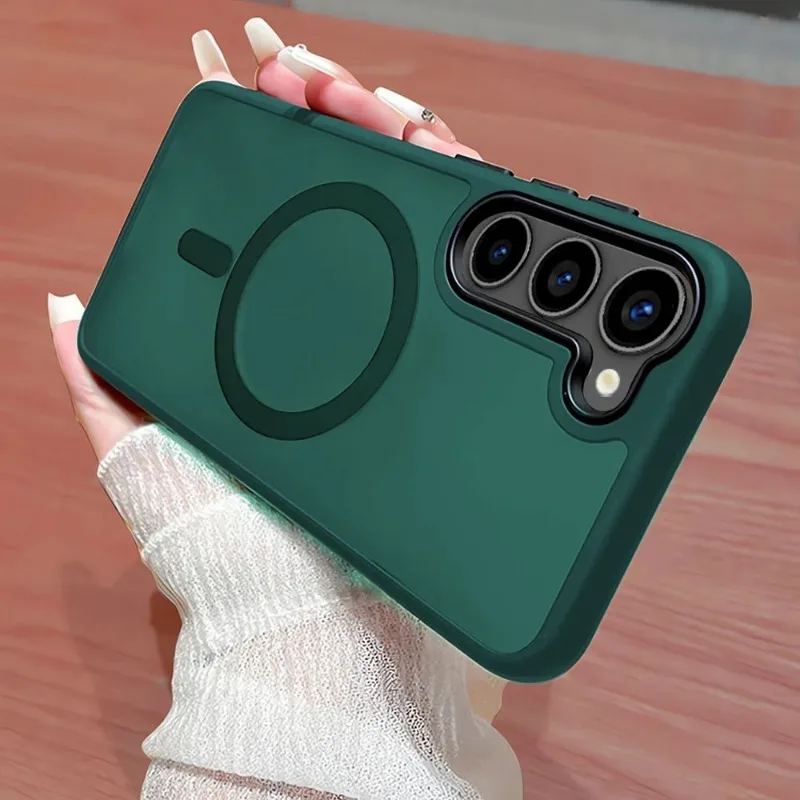 (verde G Samsung S23) Funda De Carga Inalámbrica Magnética Magsafe Para Samsung